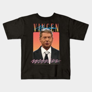 Vincen Mcmahon Retro Aesthetics Fan Art Kids T-Shirt